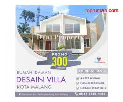 Promo Rumah Villa Murah Malang Kota dekat Gor Ken Arok Kota Malang