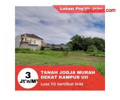 Tanah Yogyakarta Murah Jl. Kaliurang Dekat UII dan Ponpes Pandanaran
