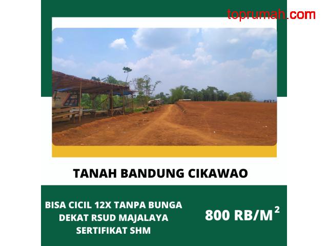 Tanah Bandung Cikawao,Dekat RSUD Majalaya Bisa Cicil 12x Tanpa Bunga