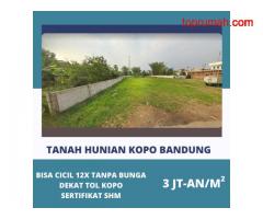 Tanah Bandung Area TKI,Dekat Pintu Tol Kopo Bisa Cicil 12x Tanpa Bunga