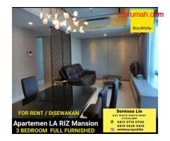 Disewakan Apartemen La Riz Mansion Tipe 3 Bedroom Full Furnished plus PRIVATE LIFT - Akses Pakuwon M