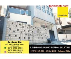 Dijual Rumah Simpang Darmo Permai Selatan - Surabaya Barat - Eks Kantor Modern 2 Lantai - Dekat Paku
