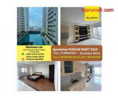 Dijual Apartemen Puncak Bukit Golf Surabaya Tipe 2 Bedroom RENOV Jadi 1 Bedroom JUMBO Bonus FULL Fur