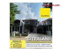 Dijual Rumah Waterfront Citraland Surabaya Barat - TerLUAS - MURAH + Bonus Full Furnished  - Garasi 